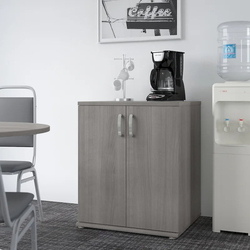 2-Door Floor Storage Cabinet with Shelves