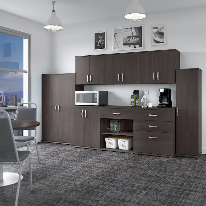 2-Door Floor Storage Cabinet with Shelves
