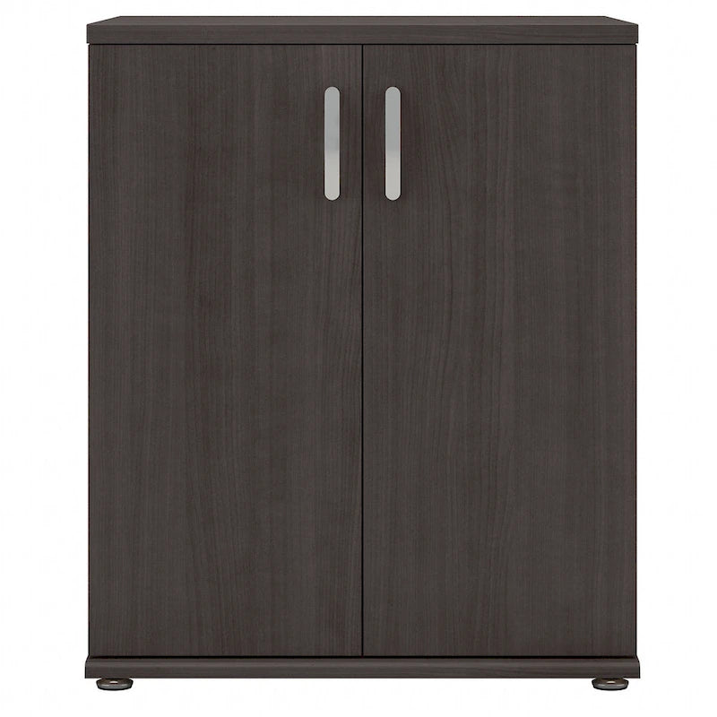 2-Door Floor Storage Cabinet with Shelves