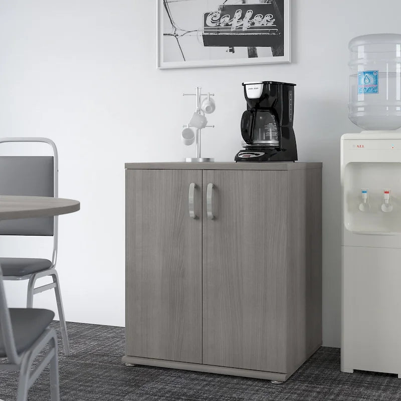 2-Door Floor Storage Cabinet with Shelves