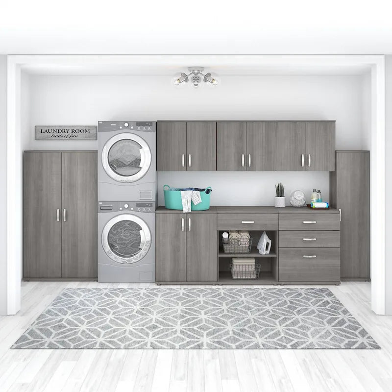 2-Door Floor Storage Cabinet with Shelves