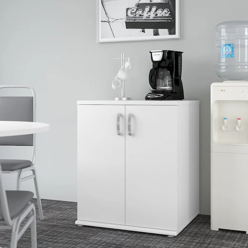2-Door Floor Storage Cabinet with Shelves
