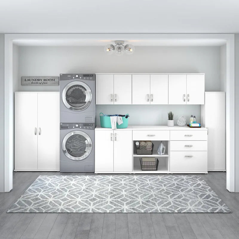 2-Door Floor Storage Cabinet with Shelves