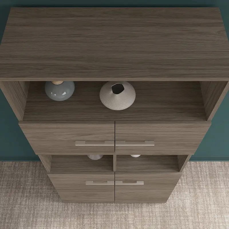 5-Shelf 4-Door Bookcase
