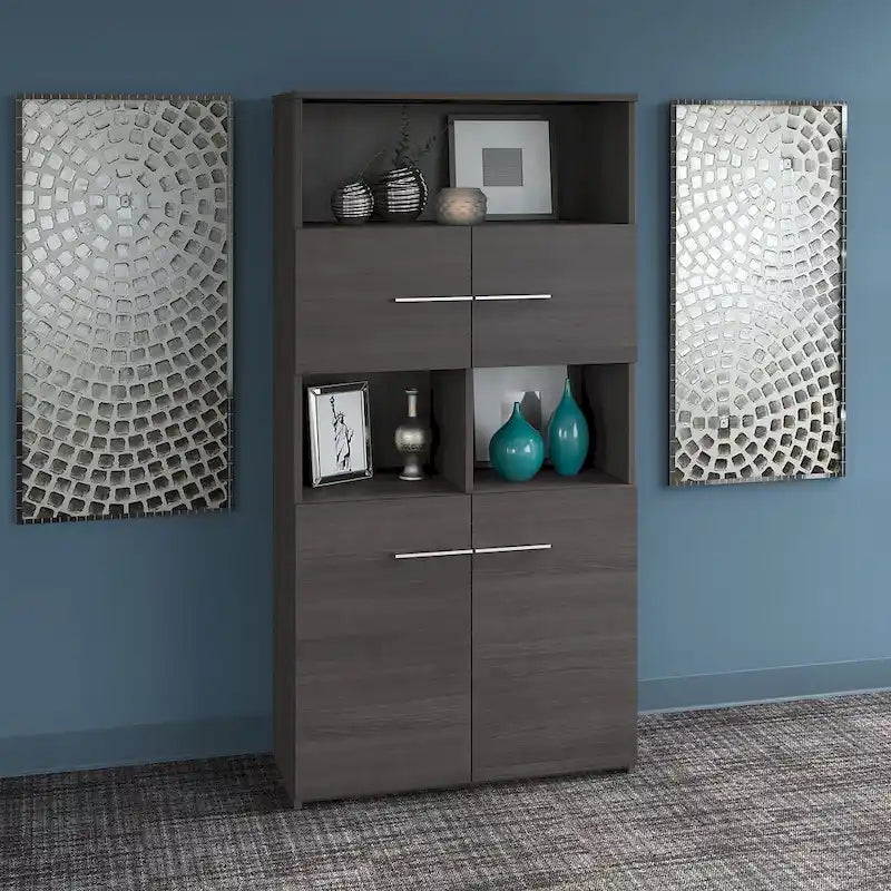 5-Shelf 4-Door Bookcase