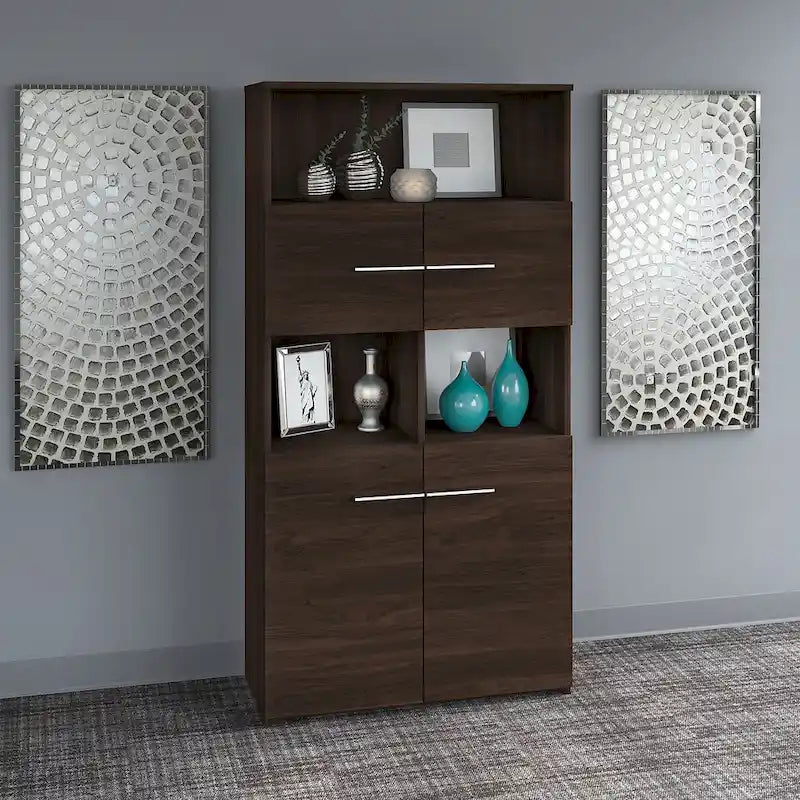 5-Shelf 4-Door Bookcase