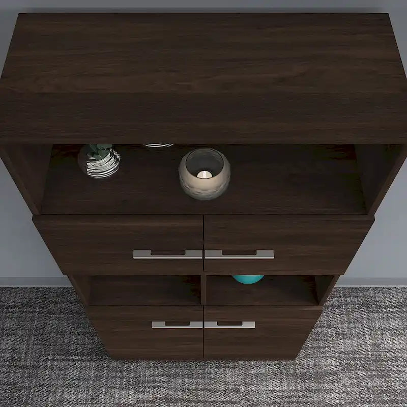 5-Shelf 4-Door Bookcase