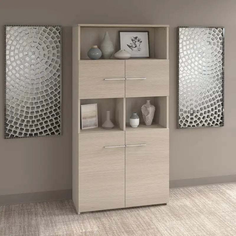 5-Shelf 4-Door Bookcase
