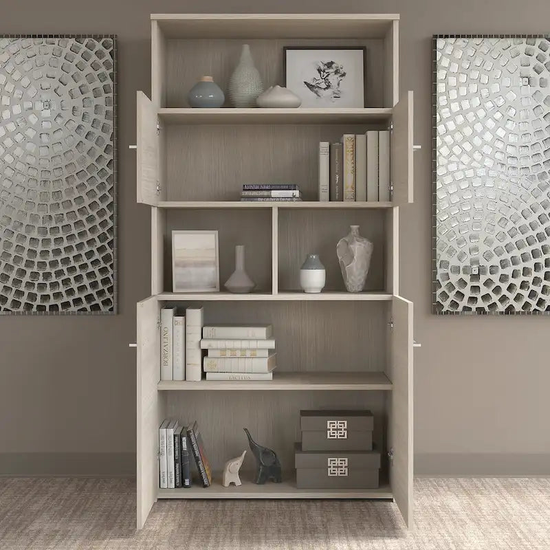5-Shelf 4-Door Bookcase