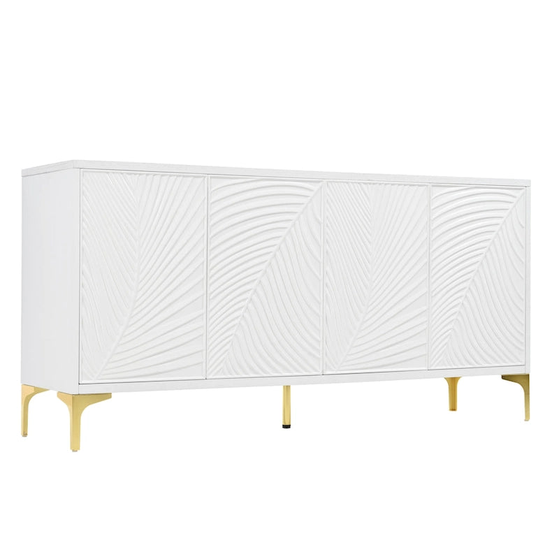 Four-Door Storage Cabinet with Adjustable Shelves