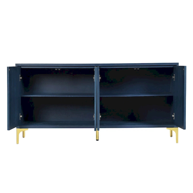 Four-Door Storage Cabinet with Adjustable Shelves