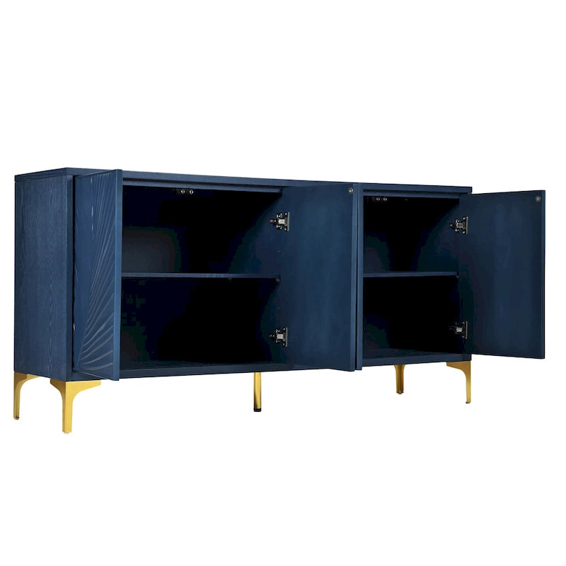 Four-Door Storage Cabinet with Adjustable Shelves