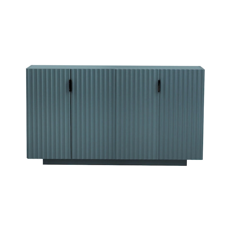 4 Fluted Doors Sideboard Cabinet with Adjustable Shelves