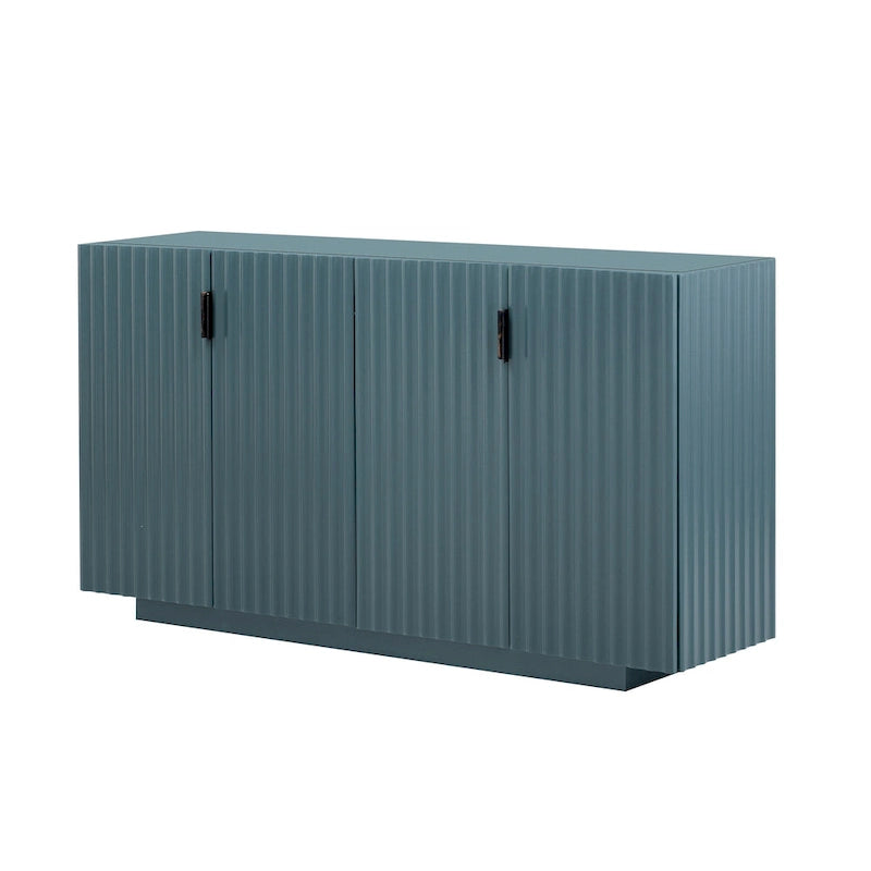 4 Fluted Doors Sideboard Cabinet with Adjustable Shelves