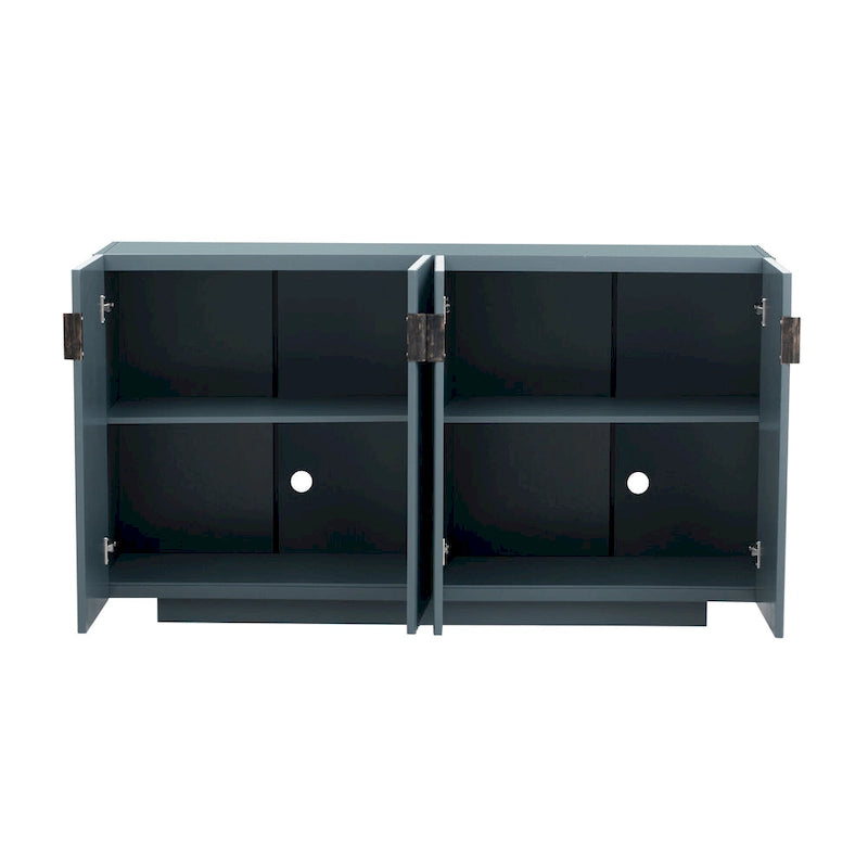 4 Fluted Doors Sideboard Cabinet with Adjustable Shelves