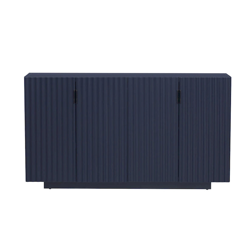 4 Fluted Doors Sideboard Cabinet with Adjustable Shelves