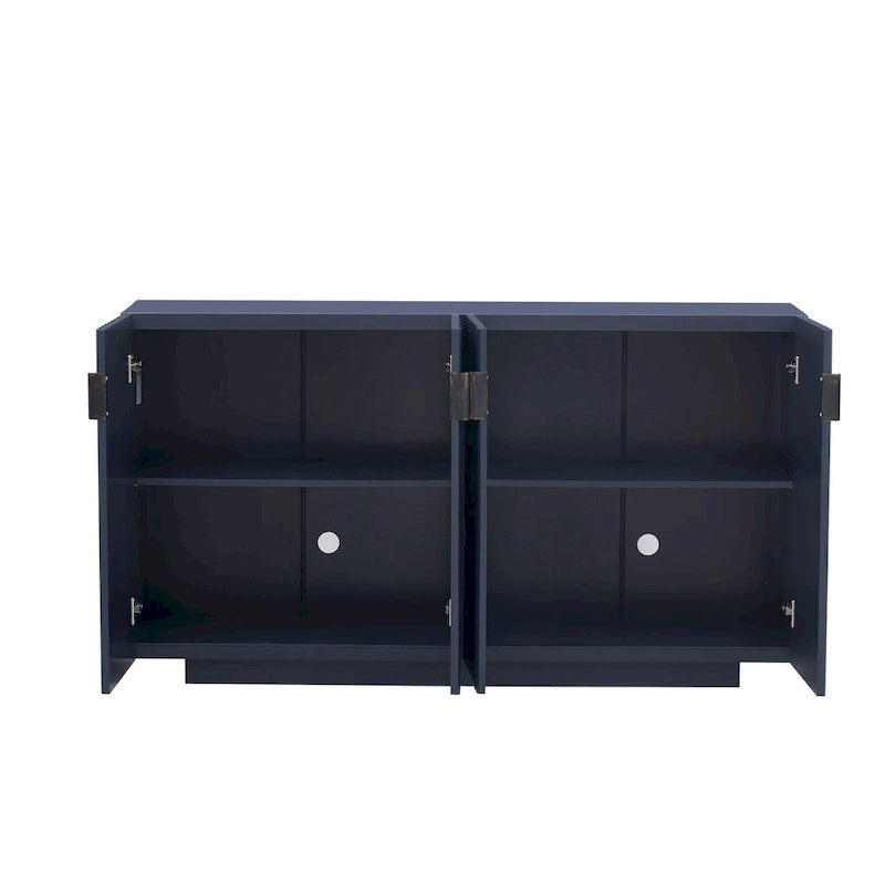4 Fluted Doors Sideboard Cabinet with Adjustable Shelves