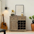 Buffet Cabinet with Storage Sideboard, Wine Bar Cabinet with Removable Wine Racks, Coffee Bar Cabinet with Adjustable Shelf