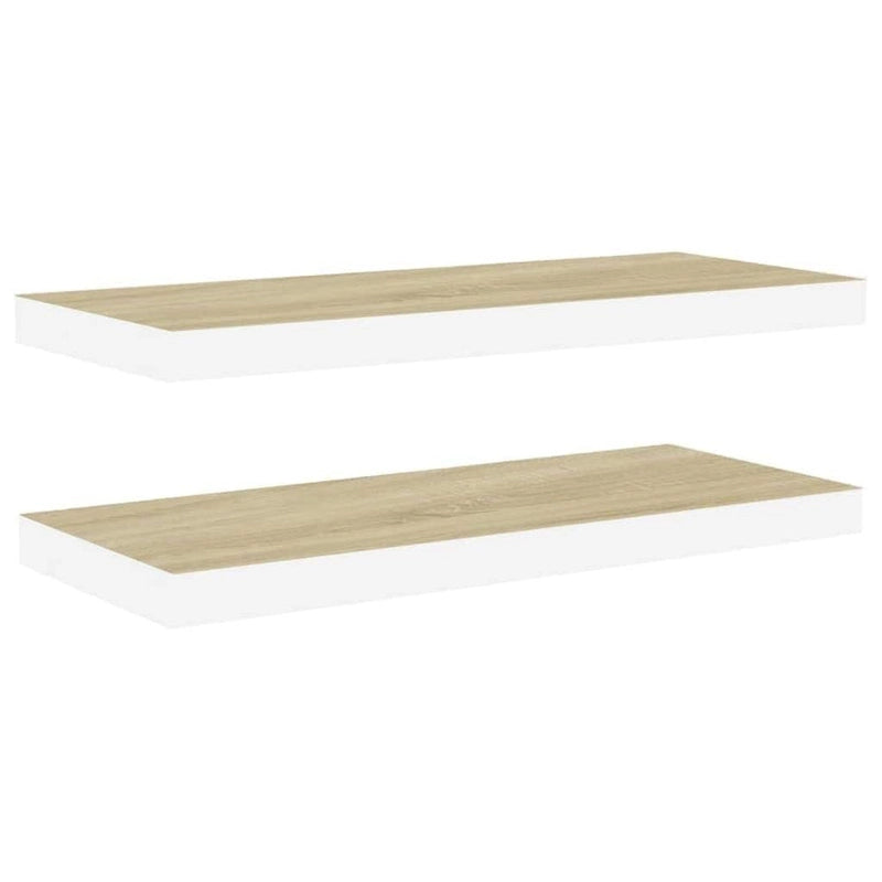 Floating Wall Shelves 2 pcs 23.6x9.3x1.5 MDF - 23.6 x 9.3 x 1.5 (L x W x H)
