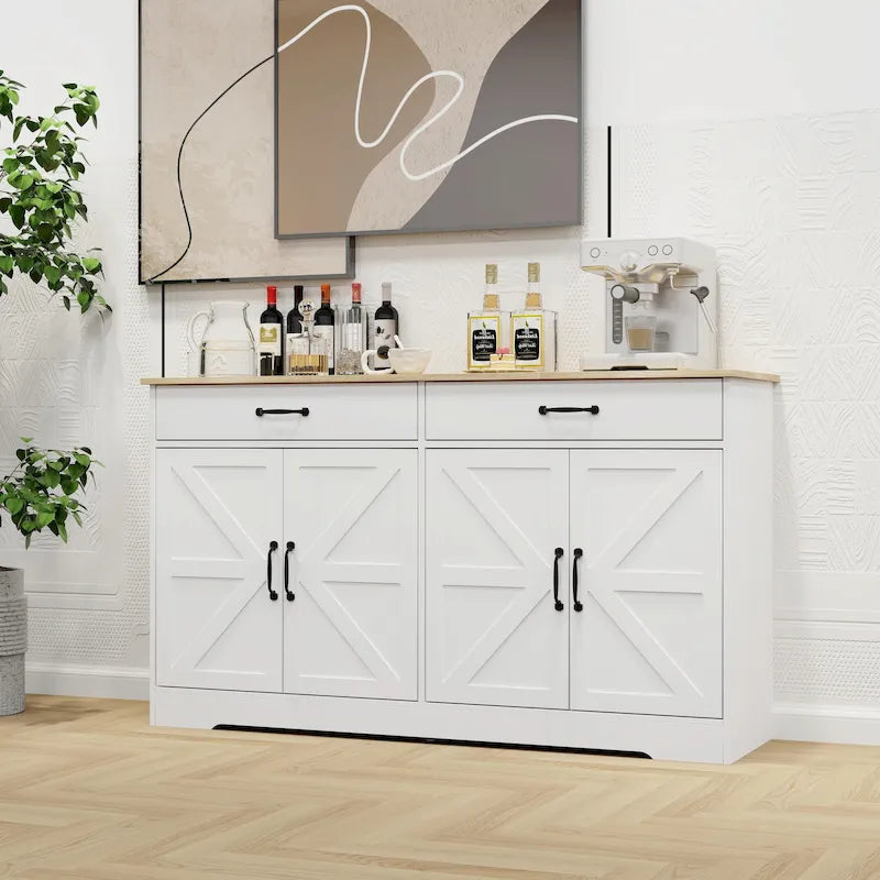 Large Farmhouse Buffet Cabinet Storage Sideboard