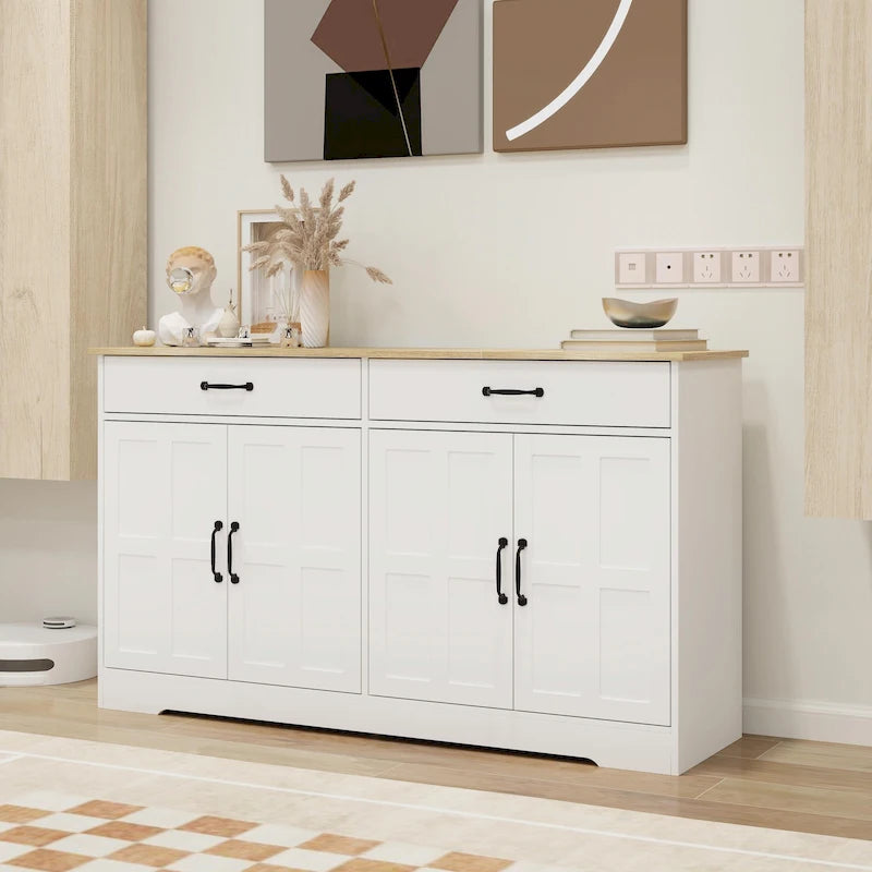 Large Farmhouse Buffet Cabinet Storage Sideboard