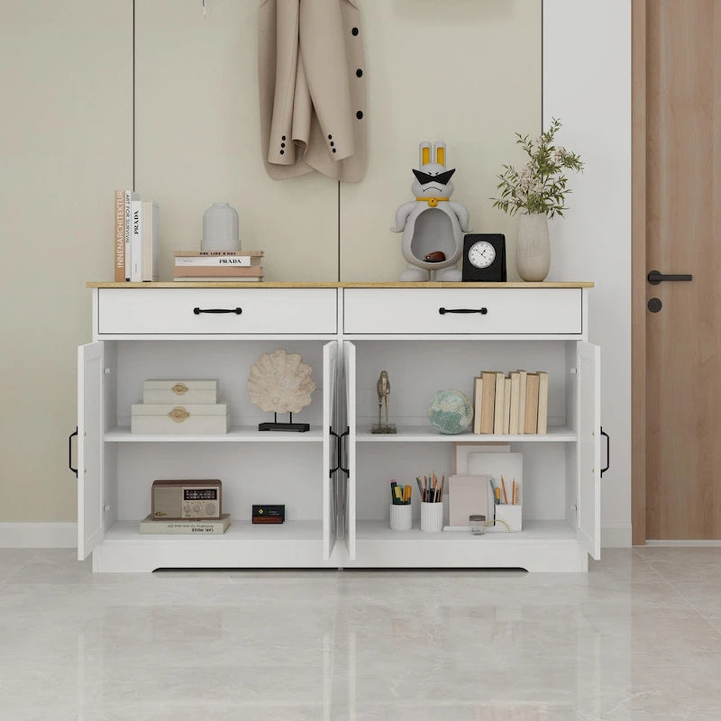 Large Farmhouse Buffet Cabinet Storage Sideboard
