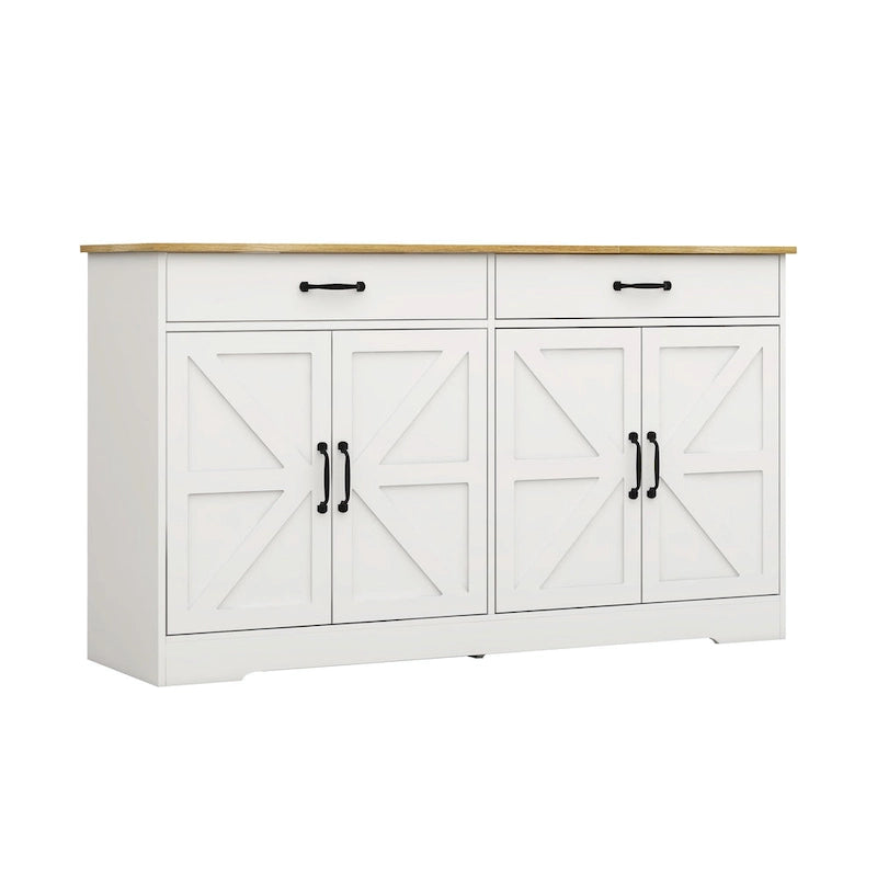 Large Farmhouse Buffet Cabinet Storage Sideboard