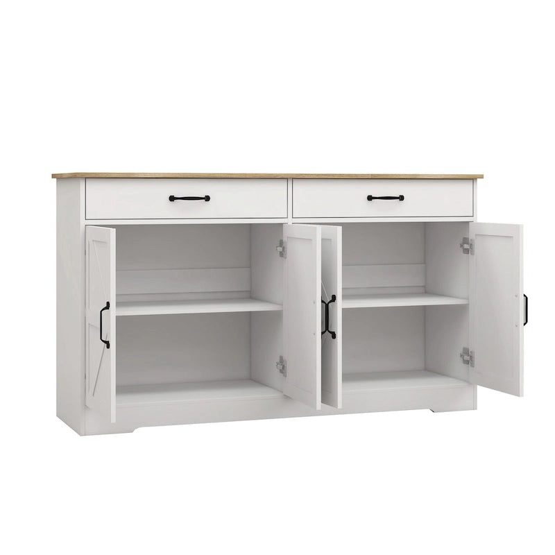 Large Farmhouse Buffet Cabinet Storage Sideboard