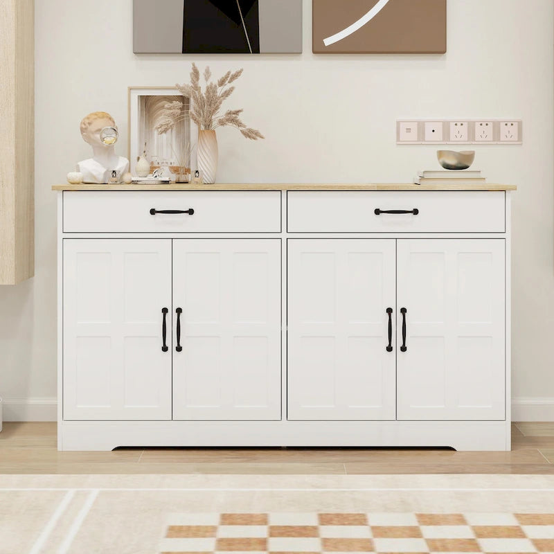 Large Farmhouse Buffet Cabinet Storage Sideboard