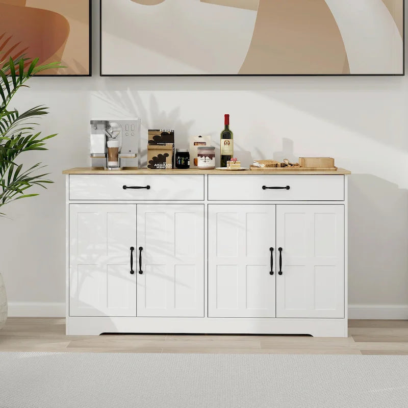 Large Farmhouse Buffet Cabinet Storage Sideboard