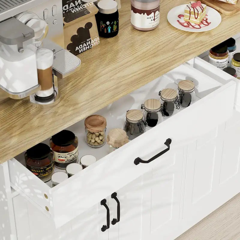 Large Farmhouse Buffet Cabinet Storage Sideboard