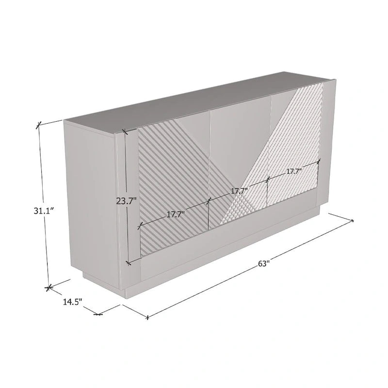 Modern High-Gloss Sideboard