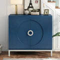 Accent Cabinet with Wood Veneer and Metal Legs
