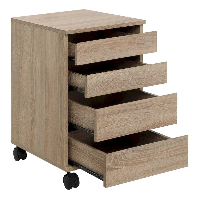 4-Drawer Mobile Storage Pedestal