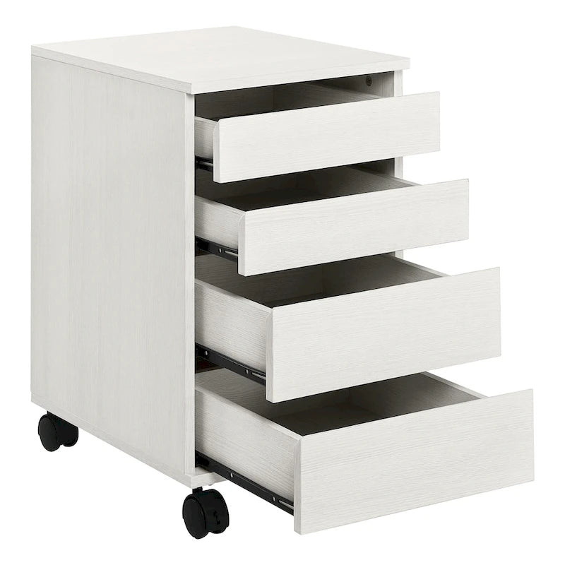 4-Drawer Mobile Storage Pedestal