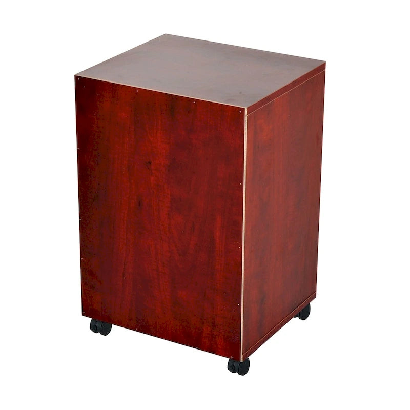 HomCom 24 Mobile Printer Cart with 2 Drawers, Brown - 15.7*13.8*23.6