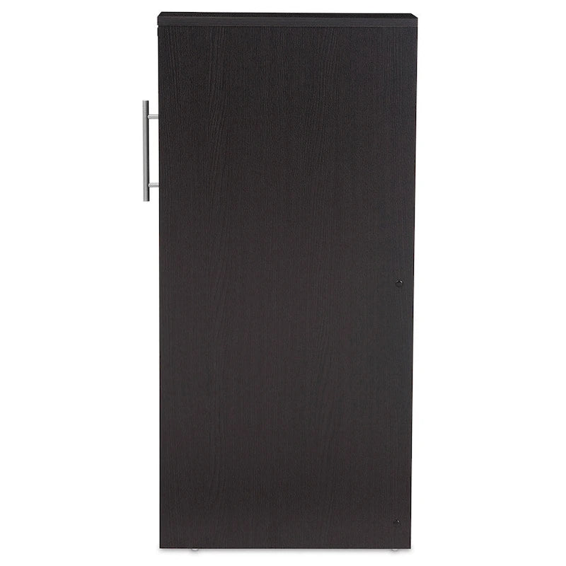 Modern Dark Brown Pull-Out Bookcase