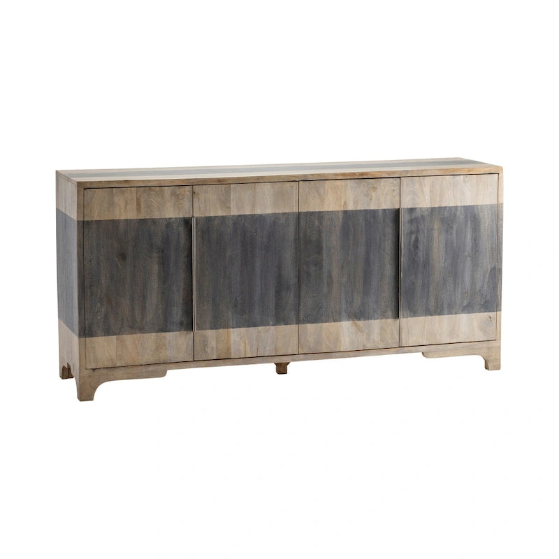 Mango Wood Four-Door Sideboard, Coffee Bar Cabinet - 70W x 18D x 33.5H