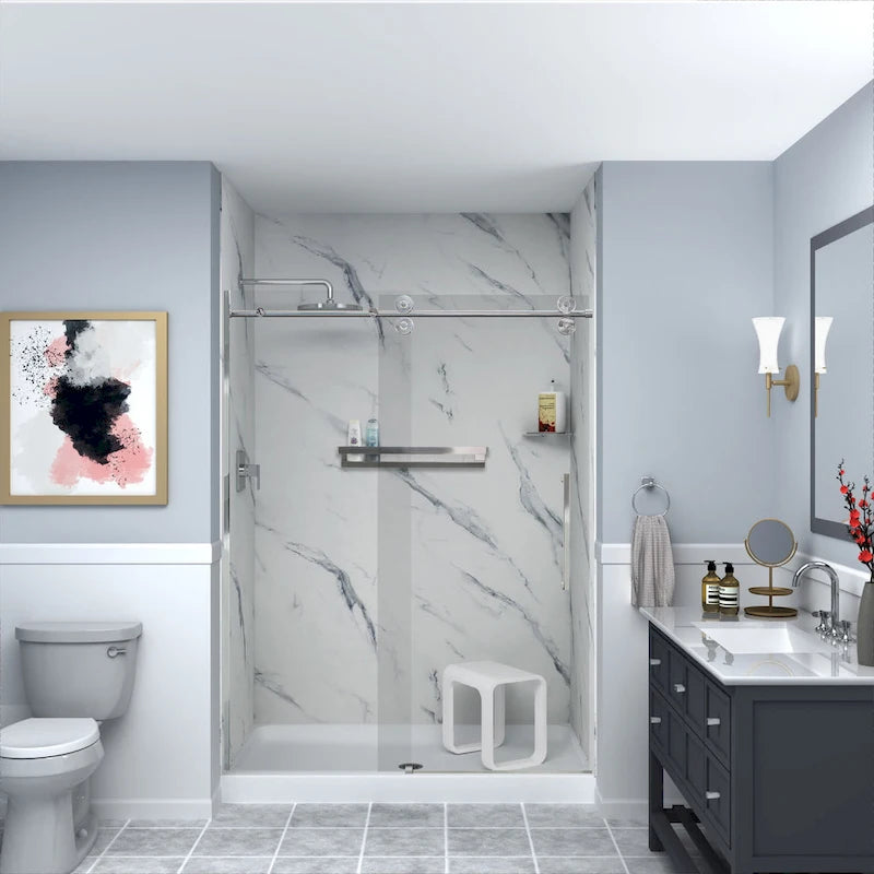 20-In Grab Bar Shelf with Safety Rail - 20x4x3