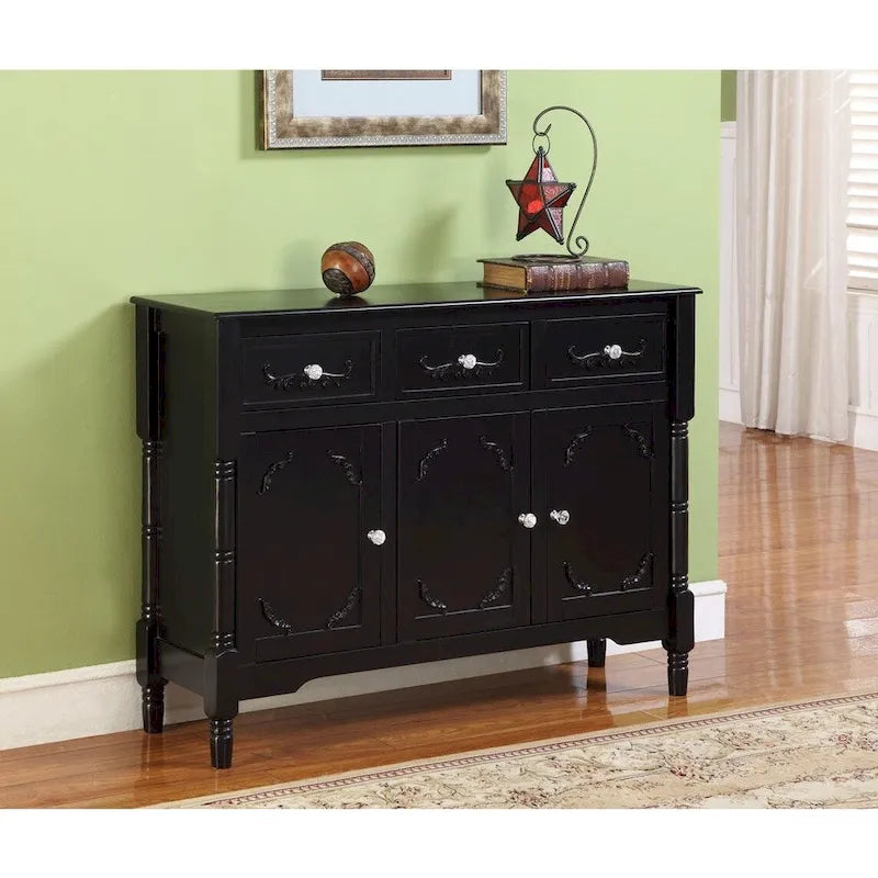 Modern Teak & Black Kitchen Cabinets - 15 Ft Wide