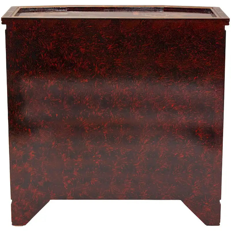 Red Lacquer Slant Sideboard