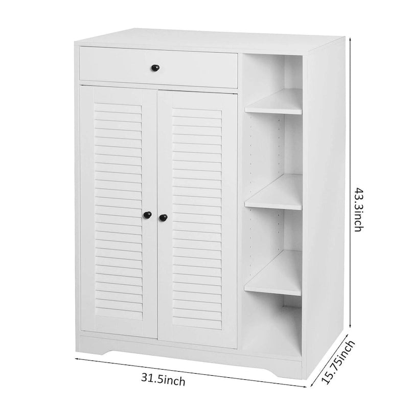 Freestanding Shoe Cabinet with Adjustable Storage