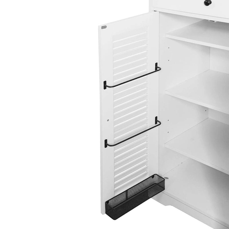 Freestanding Shoe Cabinet with Adjustable Storage