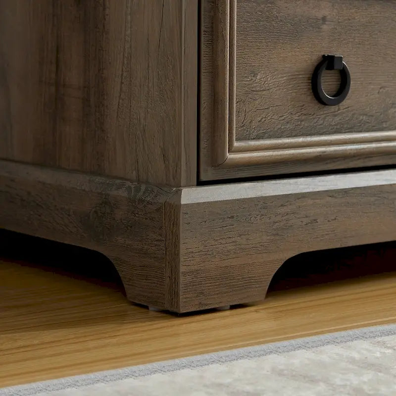Modern 6-Drawer Dresser with Tall Storage Cabinet