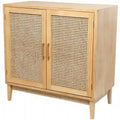 2-Door Cane Cabinet with Shelf