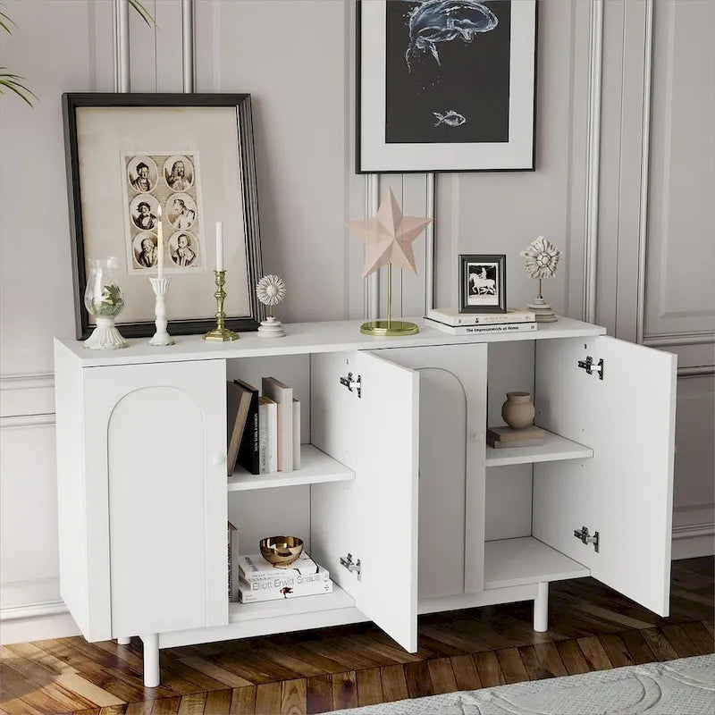 4-Door Storage Cabinet Buffet Sideboard