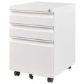 3 Drawer Mobile File Cabinet with Lock,Metal Filing Cabinets for Home Office Organizer Letters/Legal/A4,Fully Assembled