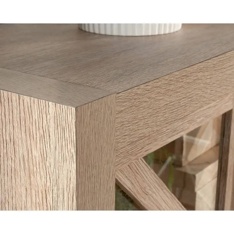 Sliding-Door Filing Bookcase in Brushed Oak
