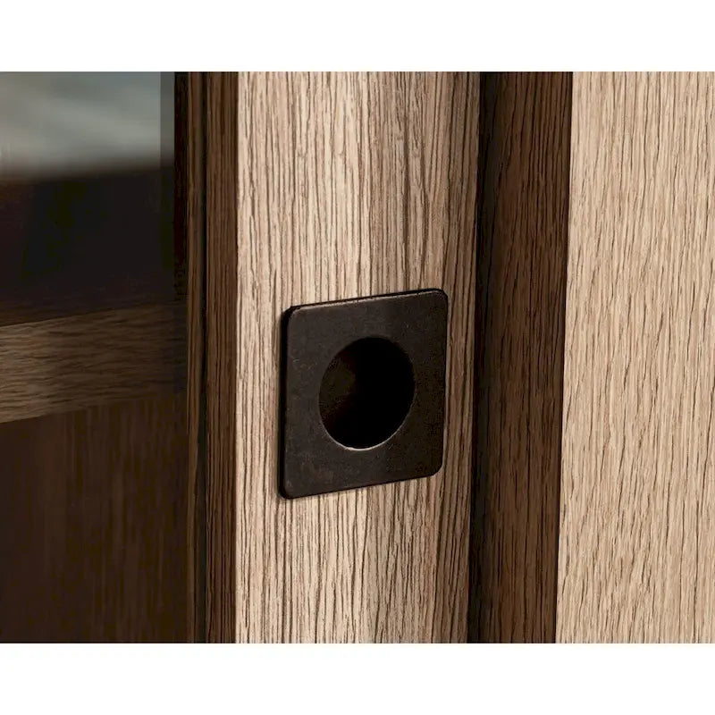 Sliding-Door Filing Bookcase in Brushed Oak