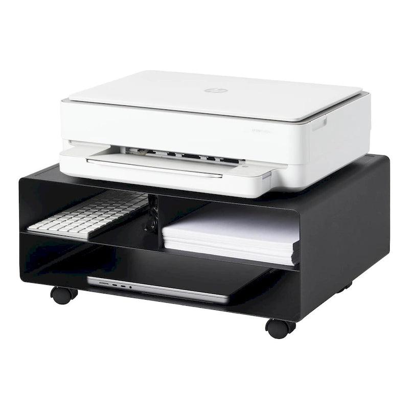 Steel Rolling Printer Stand with Storage, 59.4 lb Capacity